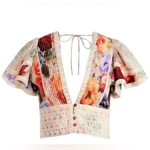 Alice + Olivia Keeley Blouse in Storm Floral